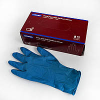 Перчатки резиновые р. L Прочные 25 пар Синие XL