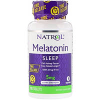 Мелатонин для сна Natrol Melatonin Time Release Extra Strength 5 mg 100 Tabs NTL-04837 TS, код: 7645862