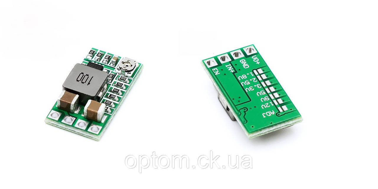Модуль знижувальний mini360 DC 4.5-24V = 0.8-17V (3A) перемички
