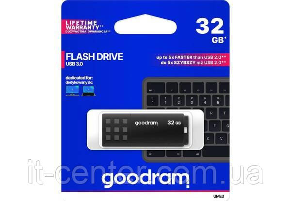 Флеш-накопичувач USB3.0 32GB GOODRAM UME3 Black (UME3-0320K0R11)