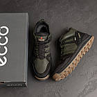 Чоловічі зимові шкіряні кросівки Е-series Clasic Olive, фото 10