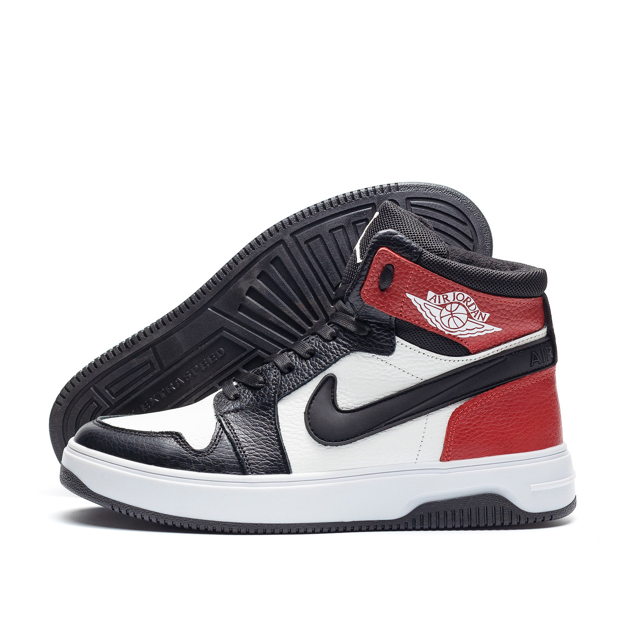 Чоловічі зимові шкіряні кросівки Nike Air Max Red, фото 1