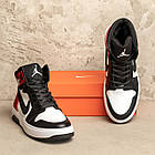 Чоловічі зимові шкіряні кросівки Nike Air Max Red, фото 5