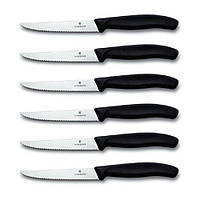 Набор кухонных ножей для стейка Victorinox Swiss Classic Steak Gift Set 6 шт Черные (6.7233.6 AM, код: 1709186