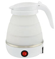 Электрочайник дорожный складной силиконовый HLV Silicon Kettle 7107 0.6 л White EM, код: 8111353