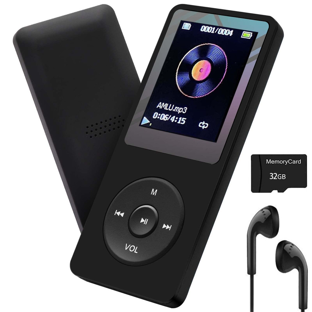 Б/у. MP3-плеєр 32 ГБ із навушниками-динаміками Портативний Hi-Fi звук без втрат MP3-міні-музикальний плеєр