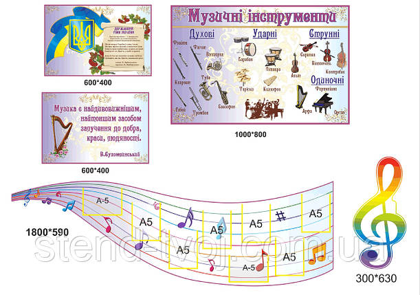 Композиція стендів "Кабінет музики", фото 2