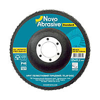 Круг лепестковый торцевой NovoAbrasive Standard NS2740125 т27 P40 125*22,2 мм