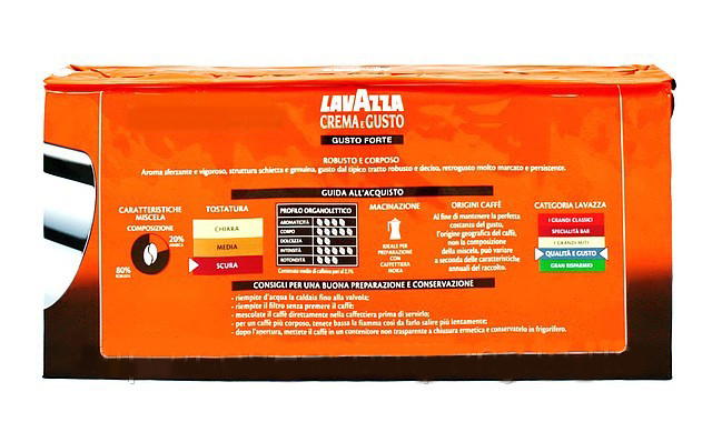 Кофе молотый Lavazza Crema e Gusto Forte Quattro 1 кг. - фото 2 - id-p24657030