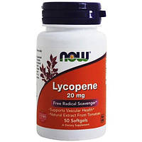 Ликопин NOW Foods Lycopene 20 mg 50 Softgels TS, код: 7518460