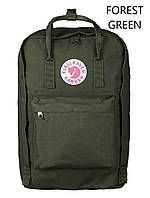 Рюкзак Fjallraven Kanken Laptop 17 Forest Green (1004-27173.660) TS, код: 6827167