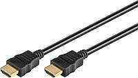 Кабель монітора-сигнальний Goobay HDMI M M 0.5m HS+HEC+ARC 4K30Hz D6.0mm Gold чорний (75.06. ZZ, код: 7454920