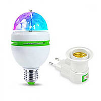 Светодиодная вращающаяся лампа LED Mini Party Light Lamp US, код: 6993836