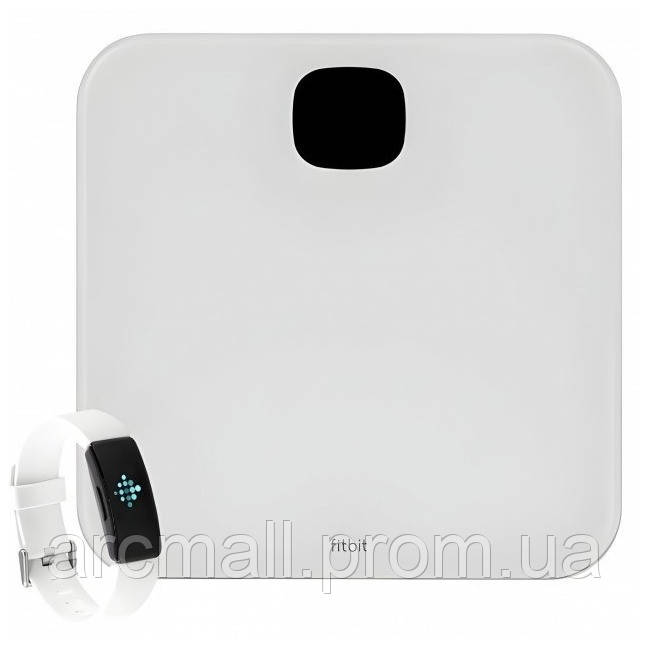 Напольные весы Fitbit Aria Air + смарт часы Inspire HR Square White AM, код: 8037956 - фото 1 - id-p1957750874