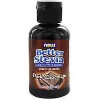 Заменитель сахара NOW Foods Better Stevia Liquid 60 ml 500 servings Black Chocolate TN, код: 7518257