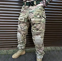 Тактические армейские военные мужские полевые брюки штаны ЗСУ G3 с наколенниками Рип-стоп (Мультикам) M L