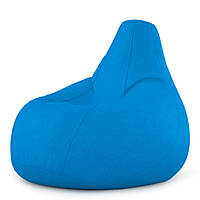 Кресло Мешок Груша Рогожка 150х100 Студия Комфорта размер Большой голубой BB, код: 6499033