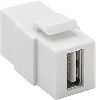 Перехідник обладнання Lucom USB2.0 A F F (Keystone) Modul білий (25.02.5140) TS, код: 7454164