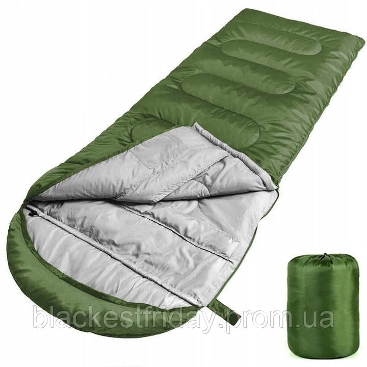 Літній спальний мішок Omny +15C 210х75 см Зелений (SB01 green) BF, код: 7790918