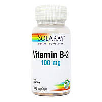 Витамин B2, 100 Мг, Solaray, 100 капсул CS, код: 2337516