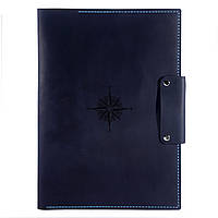Кожаная папка для документов Anchor Stuff Подарок моряку А4 Темно-синяя (as150102-5) AG, код: 1077421