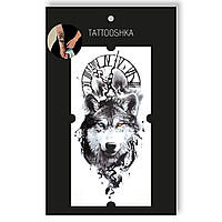 Временная тату Tattooshka Неукротимый волк XQB-088 PS, код: 7481890