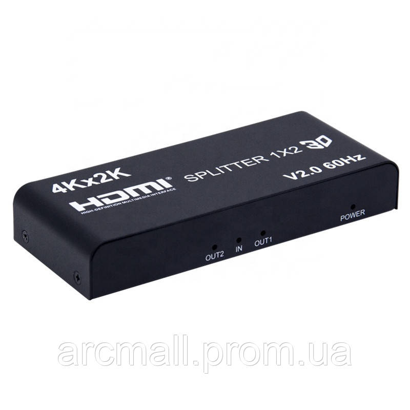 Сплиттер Lucom HDMI 1x2 Splitter Act v2.0 4K60Hz Черный (62.09.8249) AM, код: 7600950 - фото 1 - id-p1957838005