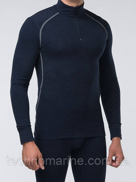 Чоловіча термокофта з вовною з високим коміром, фото 1