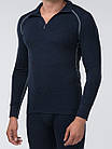 Чоловіча термокофта з вовною з високим коміром, фото 2