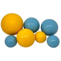 Шоколадні сфери глянсові (7 шт), жовто-блакитні