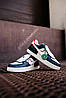 Жіночі кросівки Nike Air Force 1 Shadow Blue Pink (Білі з синім) Найк Аір Форс 1 шкіра демісезон 36-39 розмір, фото 3