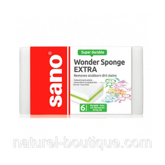 Губка SANO з додатковим міцним зеленим шаром, фото 1