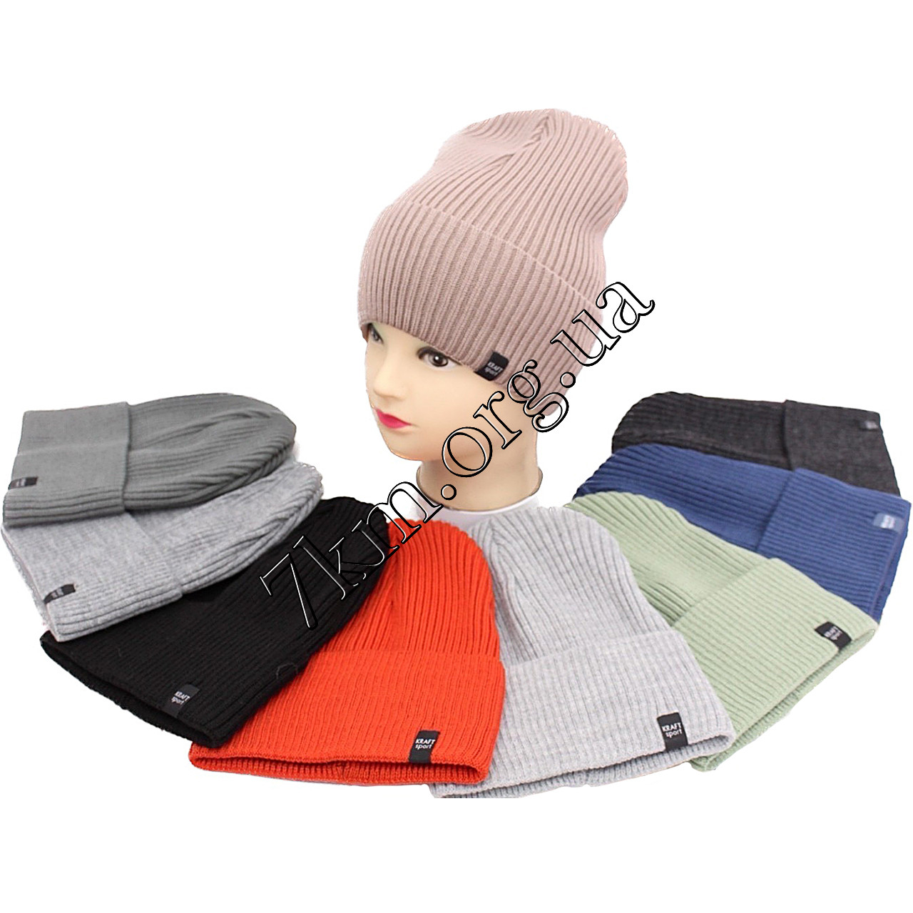 Шапка дитяча в'язка Оптом для хлопчиків 50-52 р.р. "KraftSport" 3149, фото 1