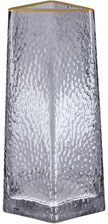 Ваза скляна Ancient Glass "Elegant" Ø 13x22 см, димчасте сіре скло