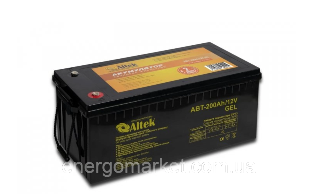 Акумуляторна батарея ABT-200Ah/12V GEL (200A/12В)