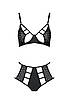 Чарівний жіночий чорний комплект TASMINA SET black S/M - Passion, фото 3