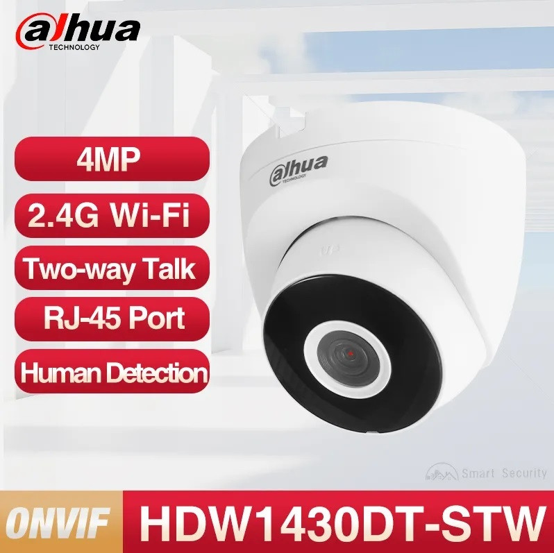 IP-камера 4мп Dahua IPC-HDW1430DT-STW — WiFi + мікрофон