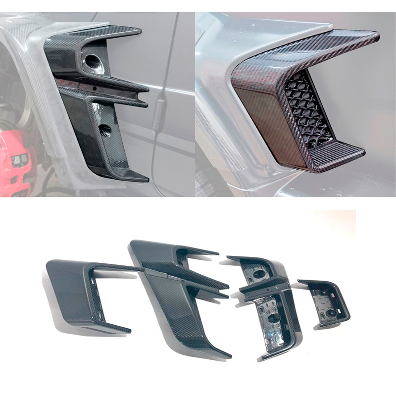 Карбонові вставки в обвіс Brabus Wide Star на Mercedes G-class W463a W464 (жабри), фото 1