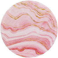 Підставка під гаряче керамічна "Golden Pink Marble" Ø 16 см на корковій основі