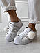 Жіночі Кросівки Adidas Superstar White Beige 36-37-40, фото 4