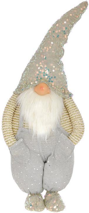 М'яка іграшка «Гном» 63 см, шампань із паєтками, фото 1
