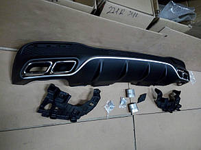 Дифузор заднього бампера Mercedes GLS X166 (Silver)