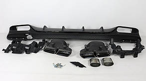 Дифузор заднього бампера Mercedes GLS X166 (Silver)