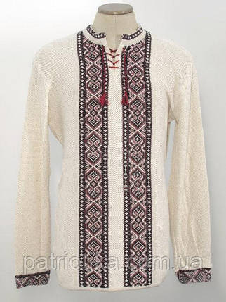 Чоловіча в'язана вишиванка "Хрестики чорно-червоні" 20202, фото 1