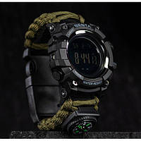 Мужские тактические военные часы с компасом Армійський годинник з гравіюванням Героям слава і Тризуб