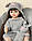 Лялька Реборн Reborn 55 см вініл-силіконова Ніка в наборі з соскою, пляшкою, іграшкою.  Можна купати, фото 3