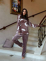 Теплый домашний костюм пижама Ткань пушистая полированная махра Размеры 42-46,48-50,52-54,56-58,60-62