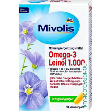 Mivolis Leinöl Omega-3 1.000, 30 капсул