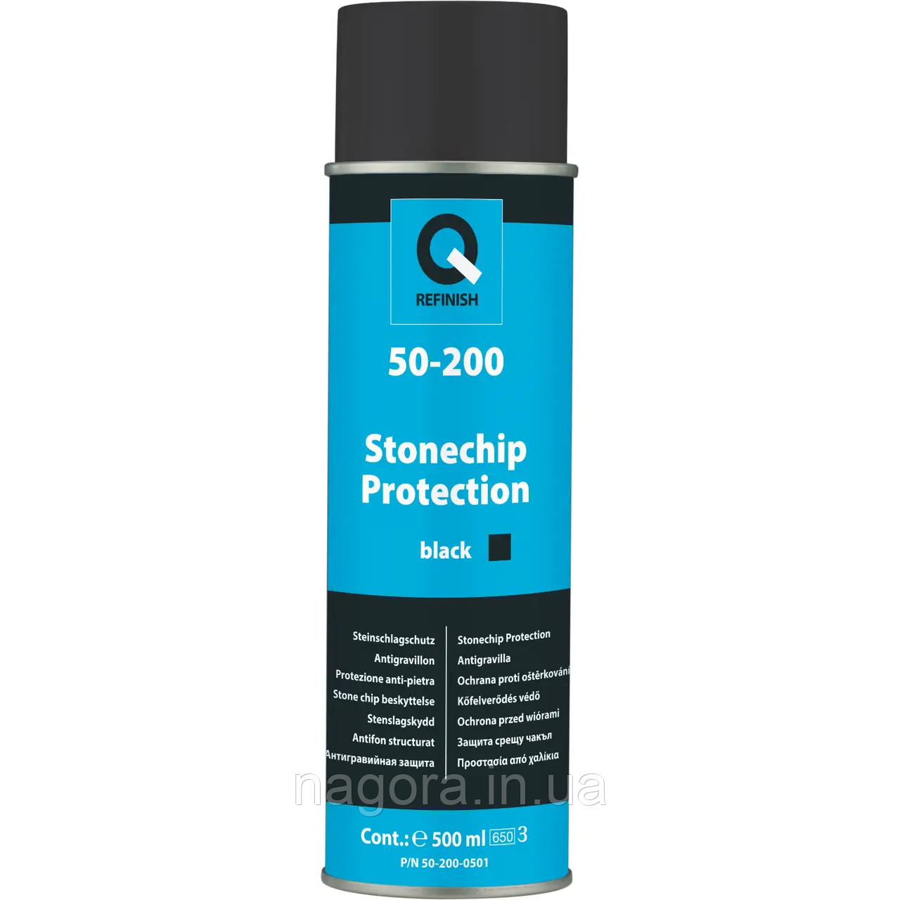 Антигравійне покриття Q-Refinish 50-200, в аерозолі, чорний (500 мл)