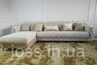 Шикарний комфортний кутовий розкладний диван 305x178x80 см JOSS Турін, фото 5